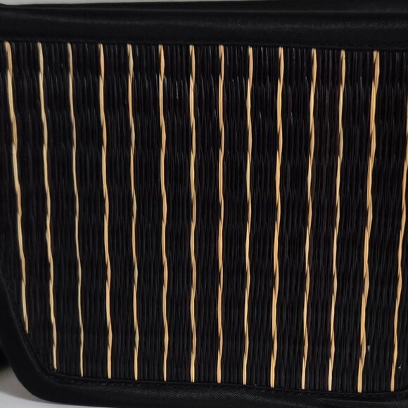 Baskets of Cambodia Black and Tan Crossbody Woven Sustainable Handbag, NWOT - Picture 4 of 9